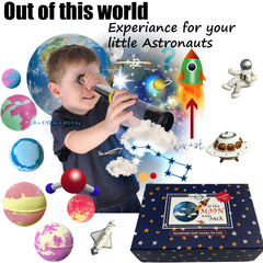 Mineral Me Galaxy bath bomb gift set, ideal for birthdays and holidays.