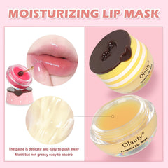 Miniling Sweet Aroma Strawberry Honey Lip Mask evokes pleasant scent while smoothing lips.