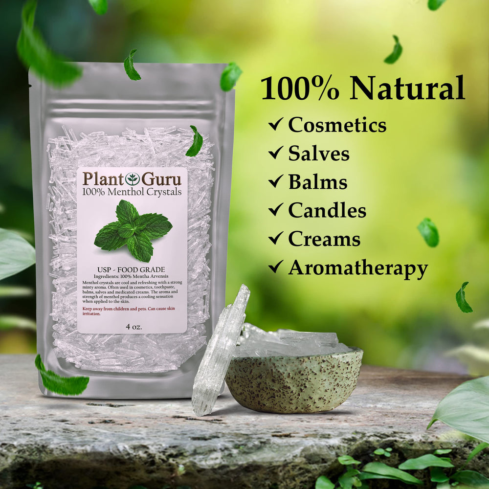 Mint crystals in spa setting for refreshing bath and sauna rituals.