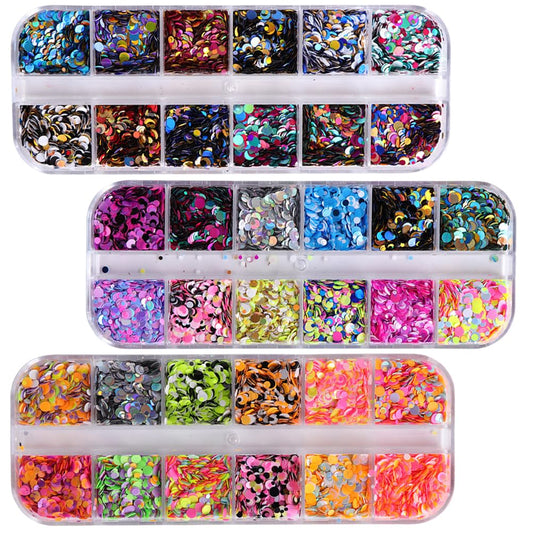 Mipcase round nail sequins collection for DIY sparkle on nails