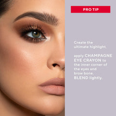 Mirabella Jumbo eye crayon applied along lash line for easy definition.
