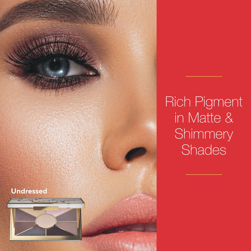 Mirabella Eye Love You Neutral Shimmer palette open with mirror for on-the-go touchups