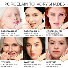 Mirabella Invincible Ivory I30 packaging swatch shows shade match and premium feel.