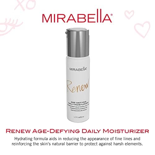 Mirabella Renew packaging closeup showing clean beauty promise and cruelty-free care