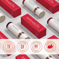 Mirabella Sealed with a Kiss lipstick vegan formula with vitamin E and argan oil