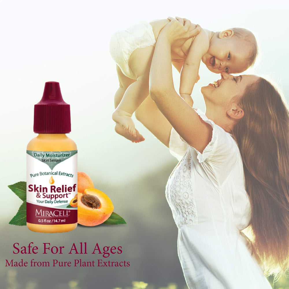 Miracell Skin Relief & Support Oil elbows application targets dry patches gently.