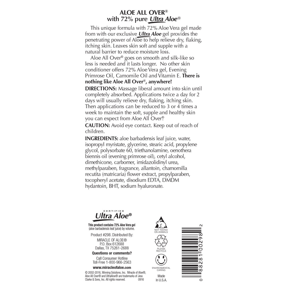 Miracle of Aloe evening primrose vitamin E bottle highlights nourishing oils.