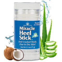 Miracle of Aloe heel stick on display for easy dry heel repair