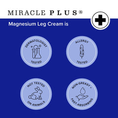 Miracle Plus Magnesium Cream with lavender scent provides relaxing post-workout relief.