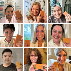 Mirai Persimmon Soap Bar resting on bathroom shelf signaling daily odor-care ritual