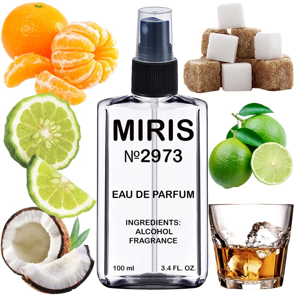 MIRIS No. 2973 bottle front showcases a sleek, portable design for daily use.