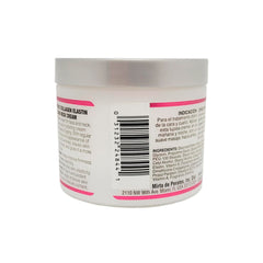 Face and neck application scene with Mirta de Perales collagen-elastin cream.