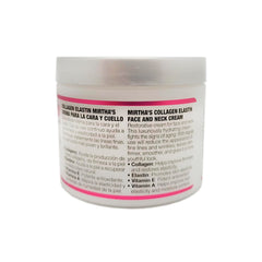 Texture swatch shows quick absorption of Mirta de Perales collagen-elastin cream.