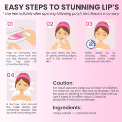 Gel lip mask soaked in honey and hyaluronic acid enhances softness