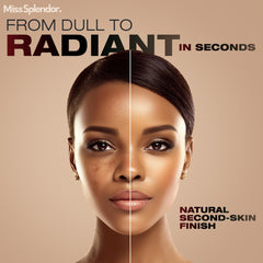 Miss Splendor Beauty Balm Skin Tint balm swirl highlights rich color and nourishing blend on skin.