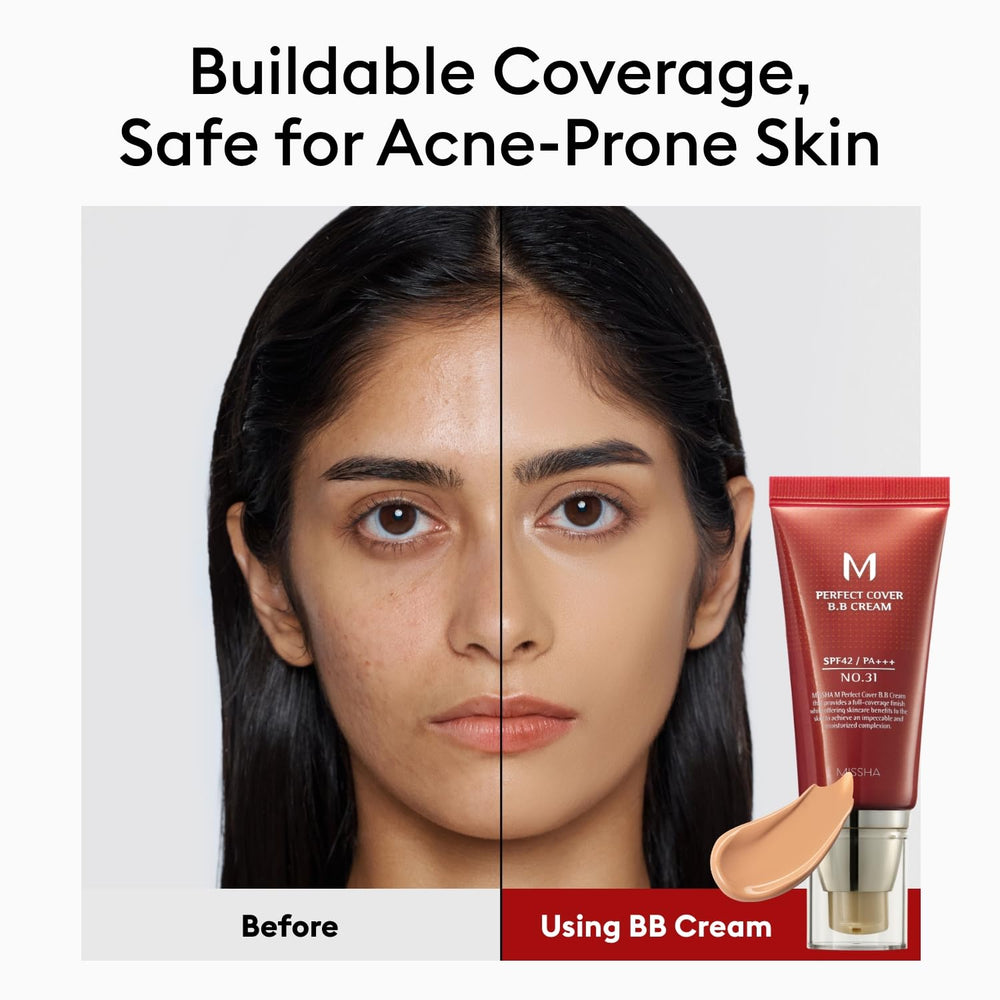Bottle with SPF label demonstrates sun protection feature of Missha BB Cream
