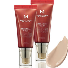 MISSHA M Perfect Cover BB Cream No.23 front pack displaying natural beige shade for daily wear