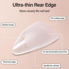 Misssix twelve sizes nail tips ensuring a perfect, natural fit