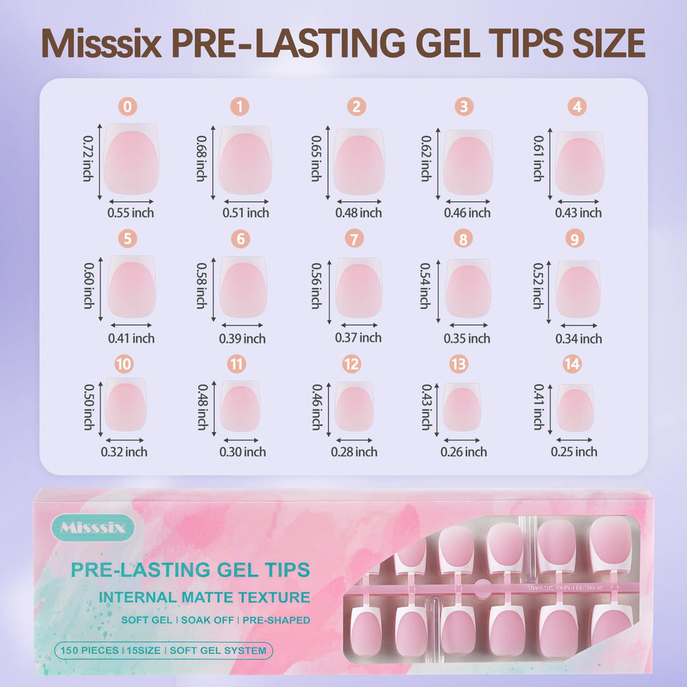 Misssix easy-to-use press-on tips designed for comfortable wear.
