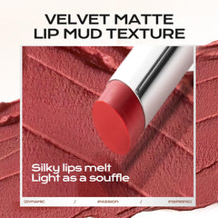 Mistine Thai Latte Lipstick hydrating formula supports comfortable wear on lips.