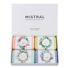 Mistral Classic French Bar Soap Assorted Set with four bars for daily moisturizing and luxury fragrance