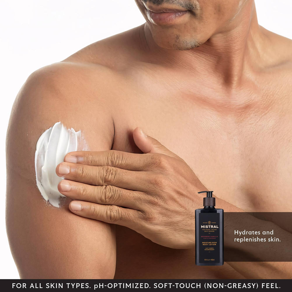 Mistral Provence packaging hints at premium, natural grooming heritage.