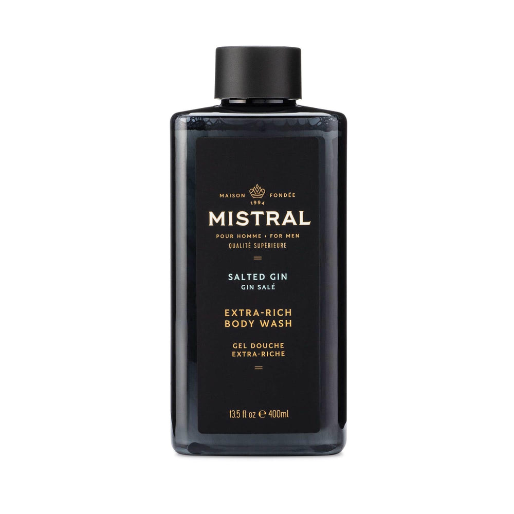 Mistral Salted Gin bottle with refreshing scent for daily grooming
