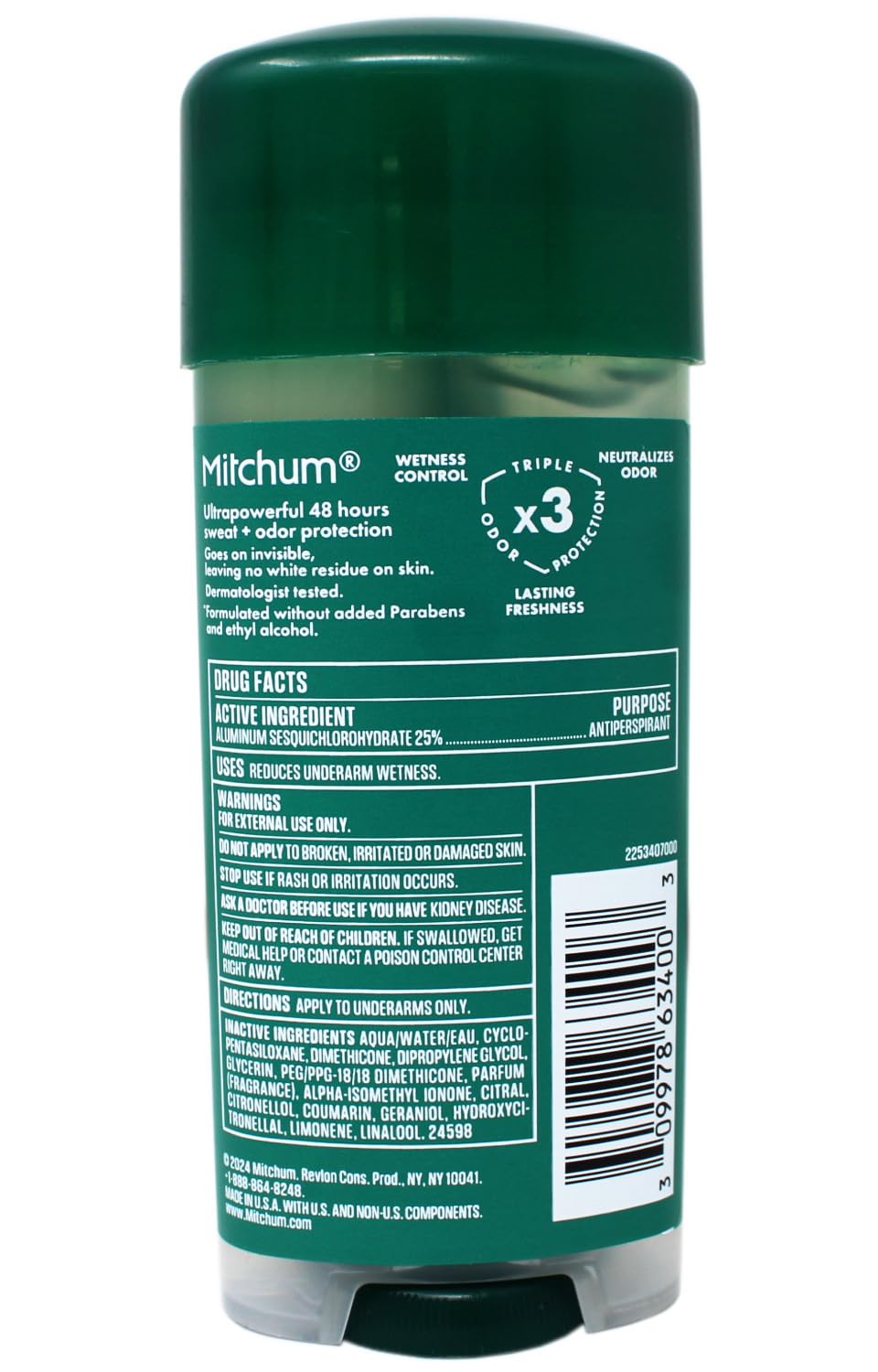 Mitchum Advanced Gel Mountain Air application underarm demonstrates even coverage and quick dry time.
