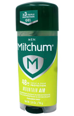 Mitchum Advanced Gel Mountain Air cap close-up showing gel texture