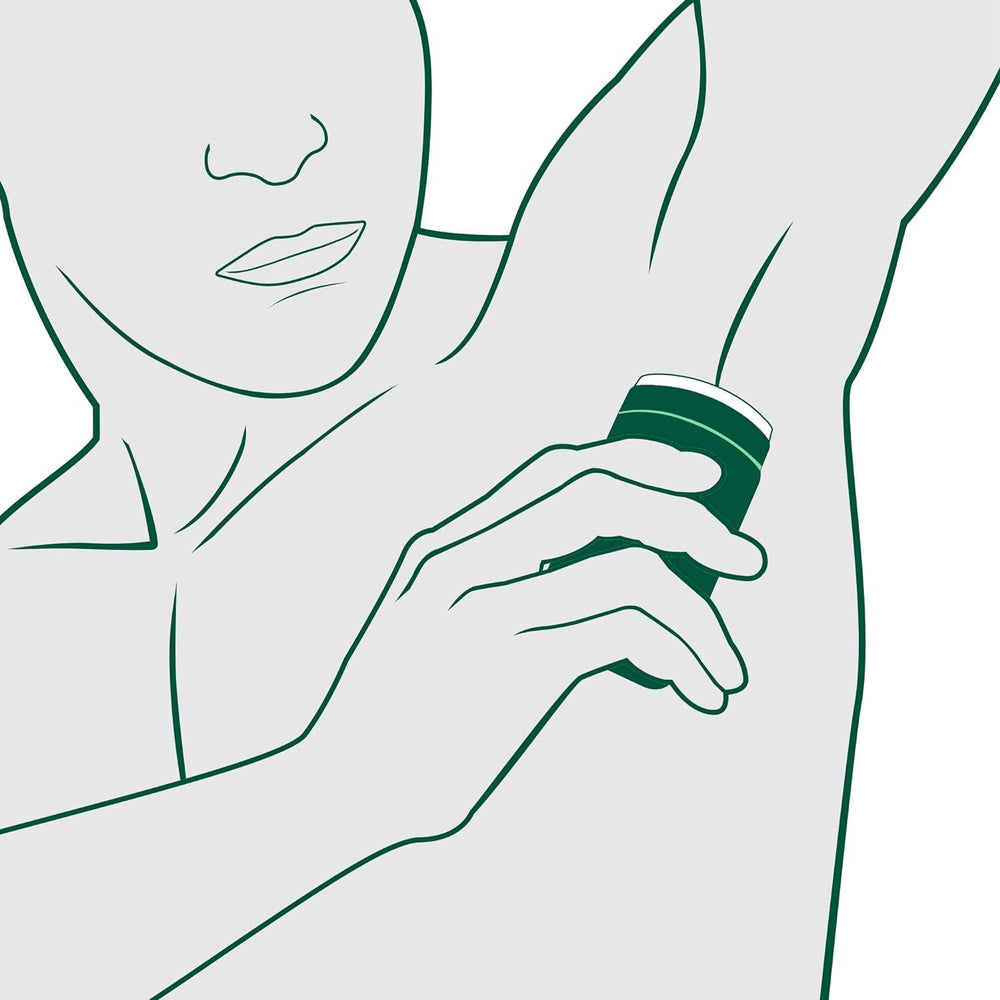 Mitchum Mountain Air underarm application with a fresh fragrance.