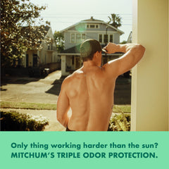 Mitchum clear gel goes on invisible with no white residue.