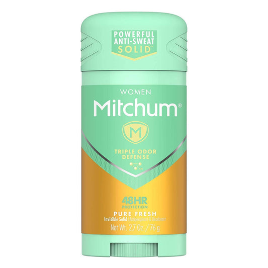 Mitchum Women Pure Fresh Invisible Solid; smooth glide with no white residue.