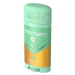 Mitchum packaging Pure Fresh label demonstrates travel-friendly 2.7 oz size