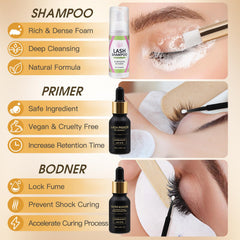 Miuffue lash extension setup guide card and tools