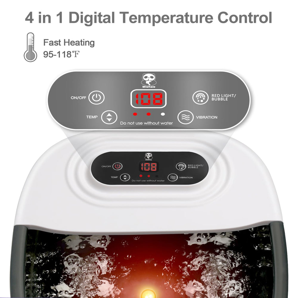 Miwhale Foot Spa's vibration massage relaxes tired feet