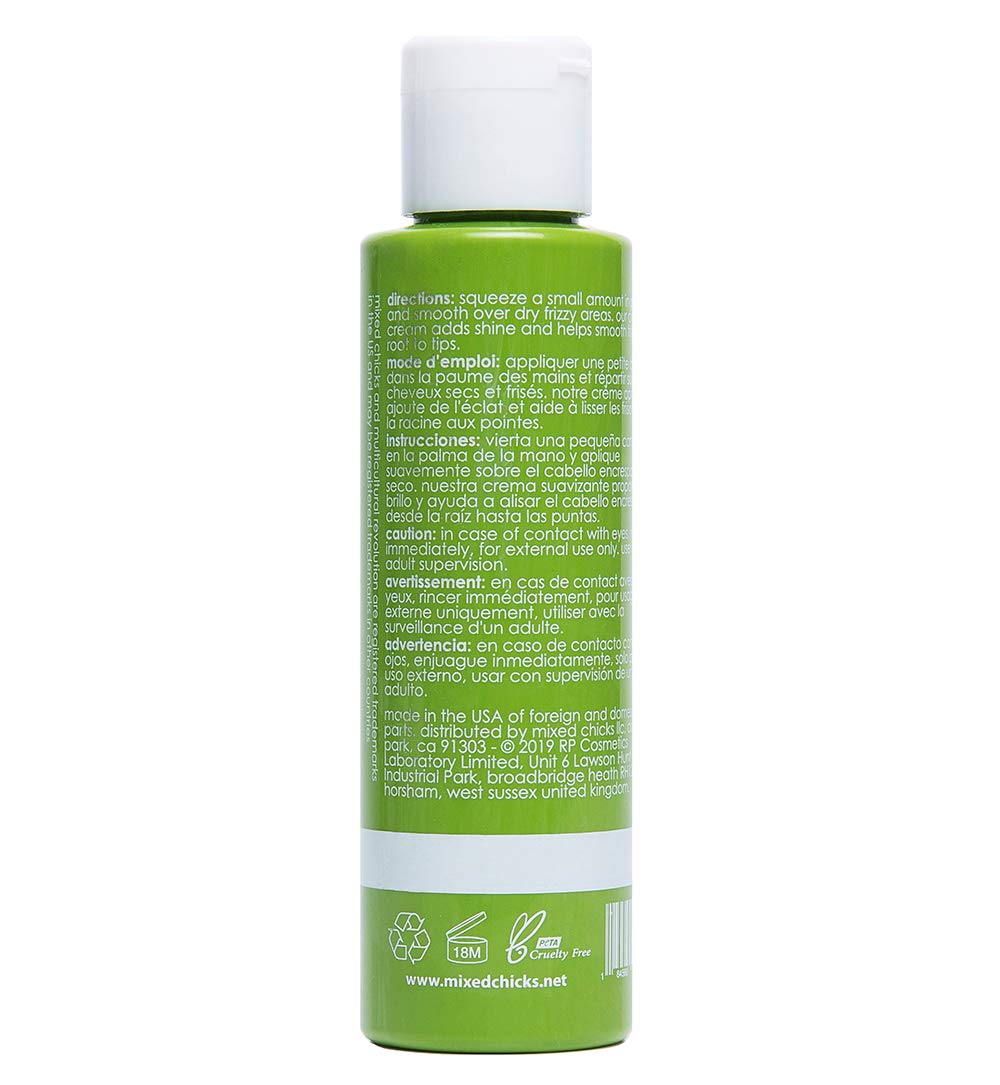 Close-up texture of Mixed Chicks Calming Cream for detangling and softness