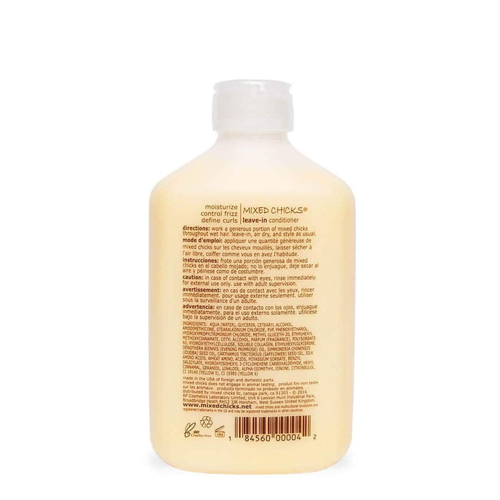 Mixed Chicks label closeup highlights cruelty-free, color-safe formula benefits.