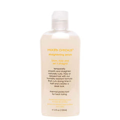 Mixed Chicks Serum bottle side view ready for styling routines.