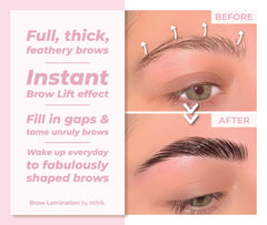 Miya Lash full eyes result highlights lifted lashes and defined brows