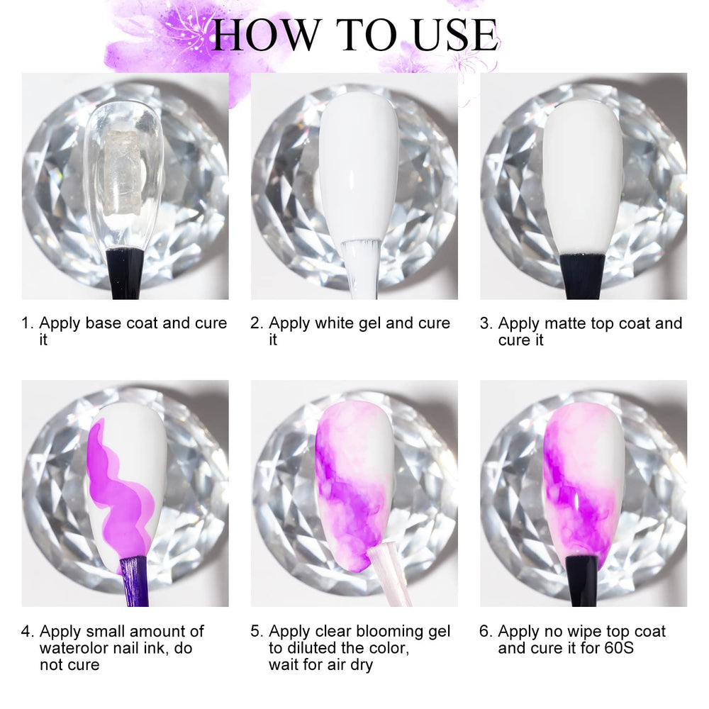 MIZHSE bloom color combination on nails showcases versatile finishes and effects.