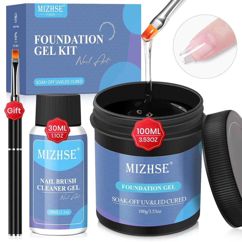 MIZHSE base coat 100ml bottle ready for long-lasting gel color.