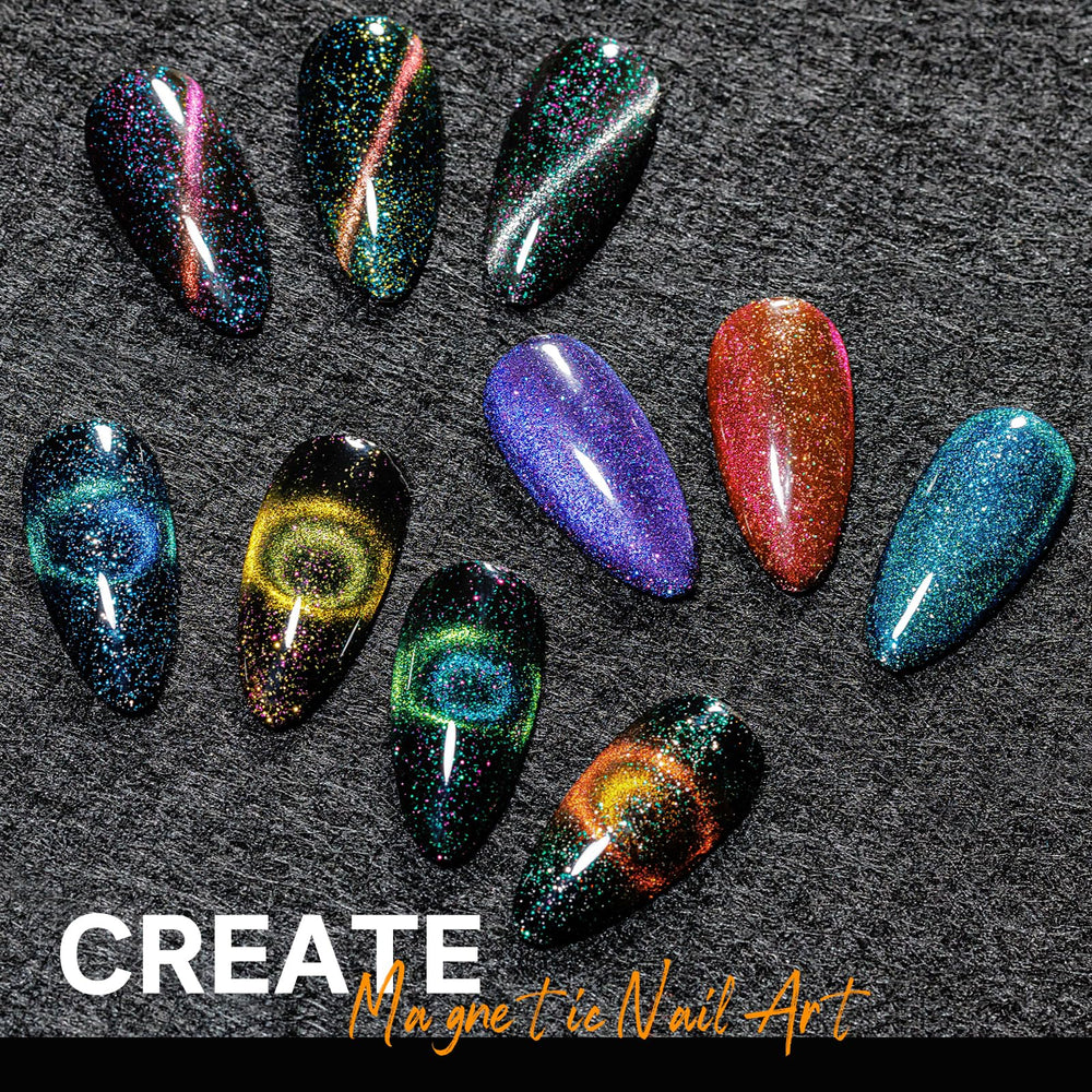 MIZHSE amethyst glow glitter gel provides vibrant nail art