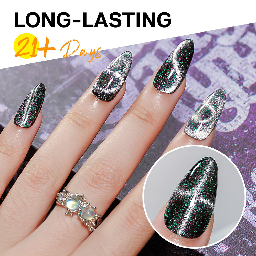 MIZHSE magnetic stick highlights the cat eye line on nails
