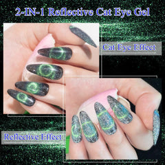 MIZHSE Holographic chameleon shimmer on nail-polish bottle.