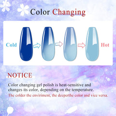 MIZHSE Mood pink color-changing nail polish shifts with heat for playful art.