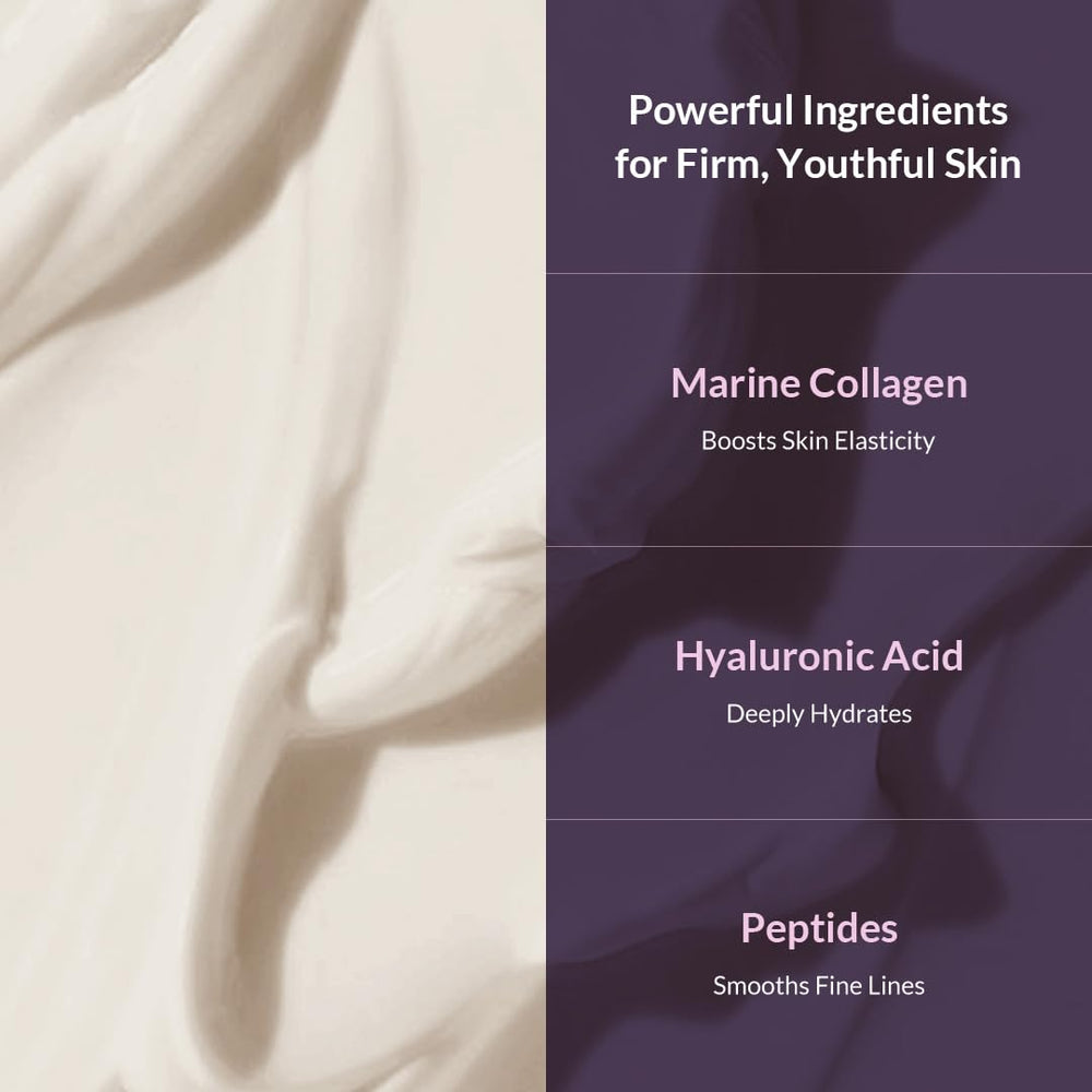 MIZON Collagen Line jar with label emphasizes fragrance-free formula for sensitive skin.