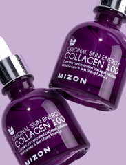 MIZON Collagen 100 bottle with drops emphasizes firming benefits