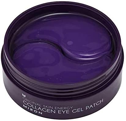 MIZON marine collagen patch on skin supports a firmer-feeling under-eye area.