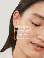 MIZON Snail Recovery Gel Cream applied to skin demonstrating hydrating, softening effect.