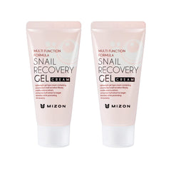 MIZON Snail Recovery Gel Cream Set with two 45 ml jars for daily hydration and gentle repair.